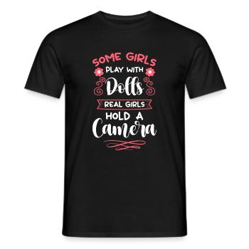 Camera Photo SLR Profession - Men's T-Shirt - black - Front - AI Model Male 178 light (178cm)
