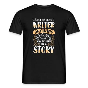 Writers Reading Books - Men's T-Shirt - black - Front - AI Model Male 178 light (178cm)