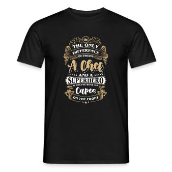 Chef Kitchen Chef's Hat Culinary Art - Men's T-Shirt - black - Front - AI Model Male 178 light (178cm)