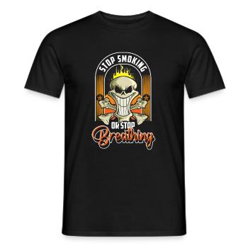 Zigarette Disziplin Zigaretten Lunge - Männer T-Shirt - Schwarz - Vorne - AI Model Male 178 light (178cm)