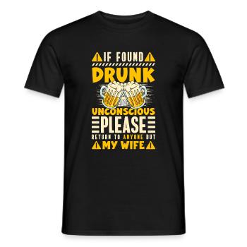 Alkohol Spaß Wochenende - Männer T-Shirt - Schwarz - Vorne - AI Model Male 178 light (178cm)