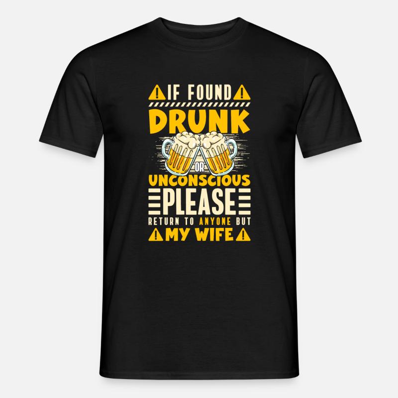 Alkohol Spaß Wochenende - Männer T-Shirt - Schwarz