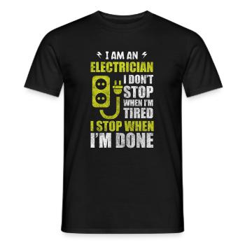 Électricien Craft Tension Lightning - T-shirt homme - noir - Devant - AI Model Male 178 light (178cm)