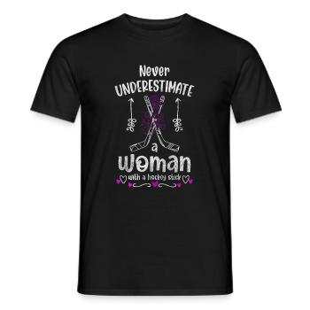 Hockey Team Players Skate - Men's T-Shirt - black - Front - AI Model Male 178 light (178cm)