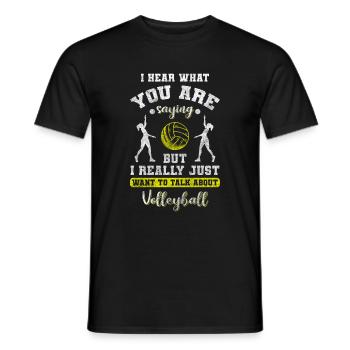 Volleyball Team Player Team Match - Men's T-Shirt - black - Front - AI Model Male 178 light (178cm)