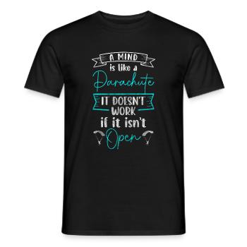 Skydiving Jump Base Jumping - Men's T-Shirt - black - Front - AI Model Male 178 light (178cm)