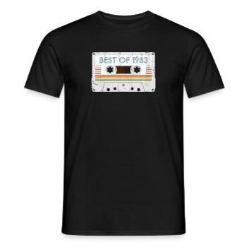 BEST OF 1983 Cassette Tape - Men's T-Shirt - black - Front - AI Model Male 178 light (178cm)