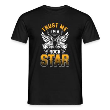Chanteur de groupe de rock - T-shirt homme - noir - Devant - AI Model Male 178 light (178cm)