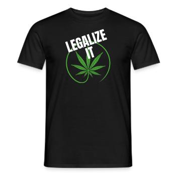 Legalize it Stoner Shirt - Men's T-Shirt - black - Front - AI Model Male 178 light (178cm)