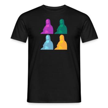 Mona Lisa Popart - Men's T-Shirt - black - Front - AI Model Male 178 light (178cm)