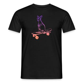 Skateboard Kangourou Skateboard Skater - T-shirt homme - noir - Devant - AI Model Male 178 light (178cm)
