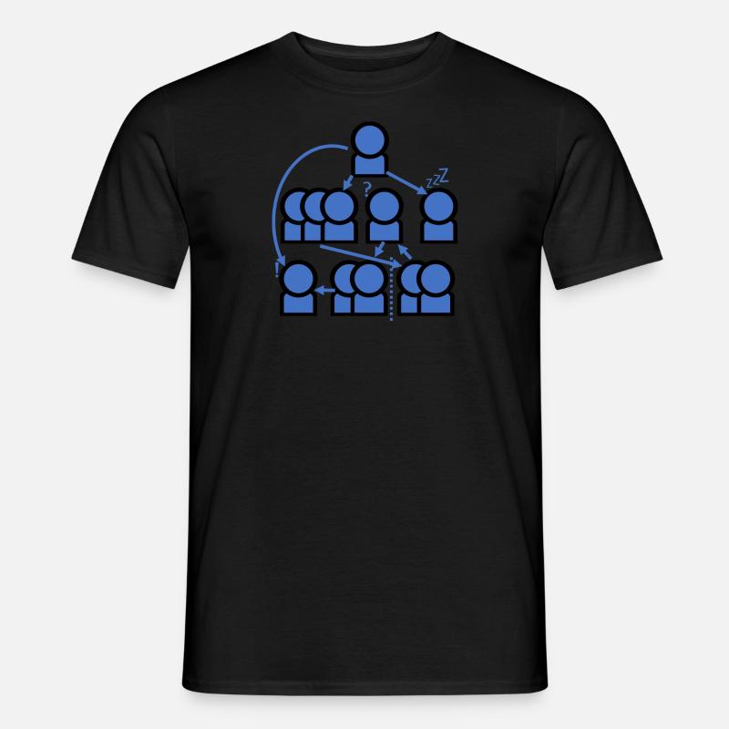 Crazy organization chart - all right? - Men’s T-shirt - black