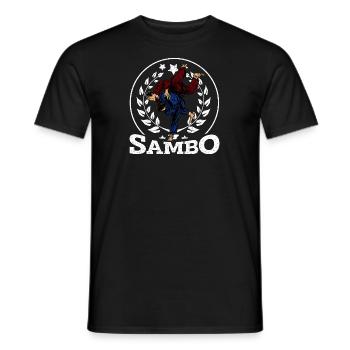 Sambo Martial Arts Wrestling Russia Sport - Men's T-Shirt - black - Front - AI Model Male 178 light (178cm)