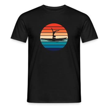 Stand Up Paddle Yoga Femmes - SUP Yoga - T-shirt homme - noir - Devant - AI Model Male 178 light (178cm)