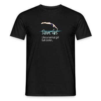 Natation Femmes - Swim Girl - T-shirt homme - noir - Devant - AI Model Male 178 light (178cm)