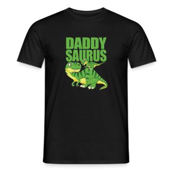 Daddy Dinosaurier - Daddysaurus - Männer T-Shirt - Schwarz - Vorne - AI Model Male 178 light (178cm)