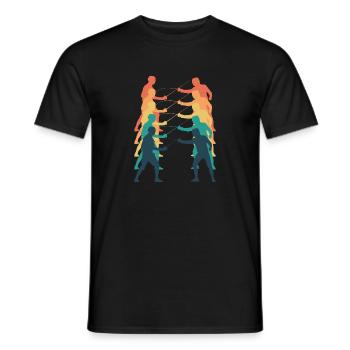 Fencing Retro - Men's T-Shirt - black - Front - AI Model Male 178 light (178cm)