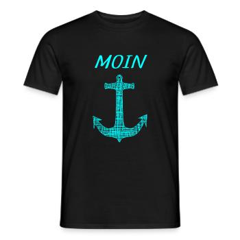 Moin - Männer T-Shirt - Schwarz - Vorne - AI Model Male 178 light (178cm)