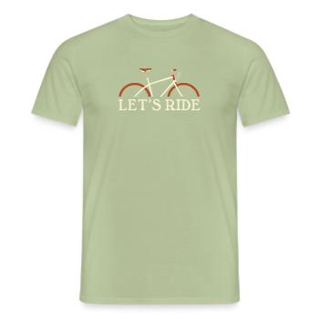 Let s ride ! - T-shirt homme - vert sauge - Devant - AI Model Male 178 light (178cm)