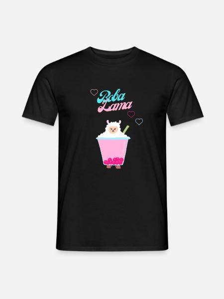Boba Tea Lama / Bubble tea Lama - T-shirt uomo - nero