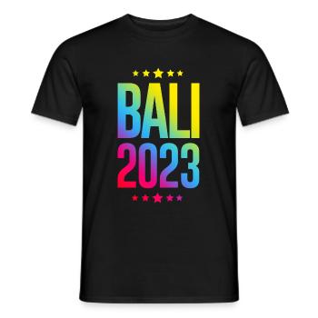 Bali 2023 - Männer T-Shirt - Schwarz - Vorne - AI Model Male 178 light (178cm)