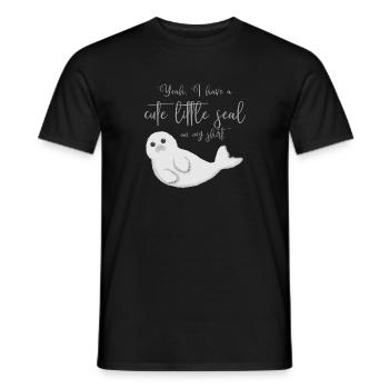 Phoque phoque - T-shirt homme - noir - Devant - AI Model Male 178 light (178cm)