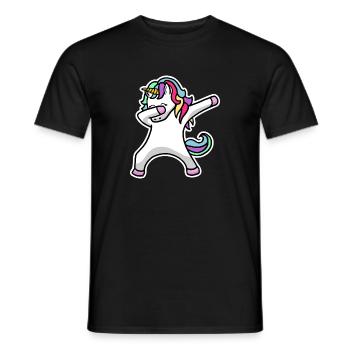 Tamponner la licorne cadeau de licorne - T-shirt homme - noir - Devant - AI Model Male 178 light (178cm)