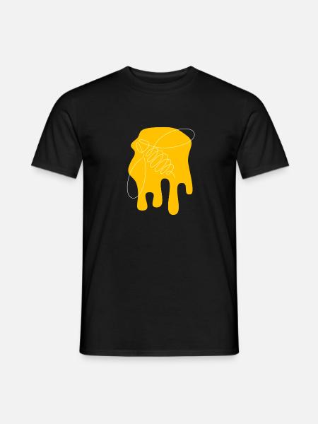 Be nice - Bee - abstrait - Art graphique - T-shirt homme - noir