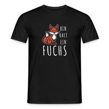 Bin halt ein Fuchs - schlau und clever - Männer T-Shirt - Schwarz - Vorne - AI Model Male 178 light (178cm)