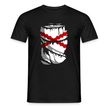 Flag of Spanish thirds, Cross of Burgundy - Men's T-Shirt - black - Front - AI Model Male 178 light (178cm)