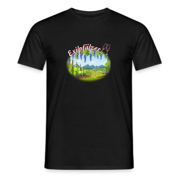 Lustiges Exilpfälzer Pälzer Pfälzer Pfalz Mundart - Männer T-Shirt - Schwarz - Vorne - AI Model Male 178 light (178cm)