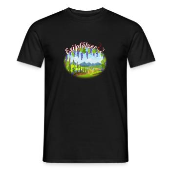 Lustiges Exilpfälzer Pälzer Pfälzer Pfalz Mundart - Männer T-Shirt - Schwarz - Vorne - AI Model Male 178 light (178cm)