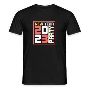 Joyeux Nouvel An 2023 Réveillon du Nouvel An Noël - T-shirt homme - noir - Devant - AI Model Male 178 light (178cm)