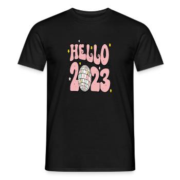 Joyeux Nouvel An 2023 Réveillon du Nouvel An Noël - T-shirt homme - noir - Devant - AI Model Male 178 light (178cm)