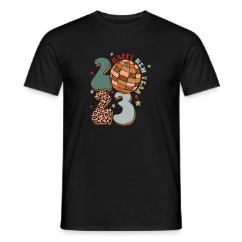 Joyeux Nouvel An 2023 Réveillon du Nouvel An Noël - T-shirt homme - noir - Devant - AI Model Male 178 light (178cm)