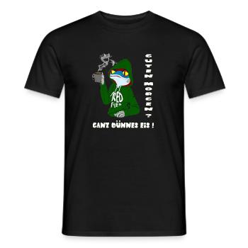 Crème glacée très fine Café de grenouille grouch du matin - T-shirt homme - noir - Devant - AI Model Male 178 light (178cm)