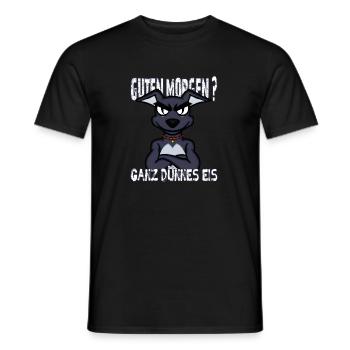 Ganz Dünnes Eis Morgenmuffel Hund Kaffee - Männer T-Shirt - Schwarz - Vorne - AI Model Male 178 light (178cm)