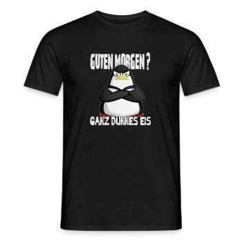 Ganz Dünnes Eis Morgenmuffel Pinguin Kaffee - Männer T-Shirt - Schwarz - Vorne - AI Model Male 178 light (178cm)