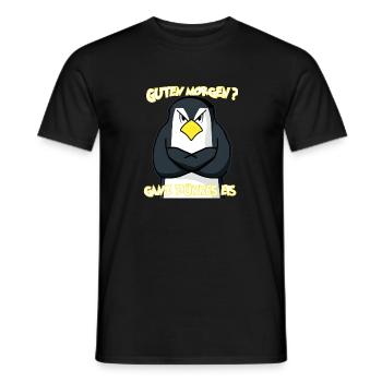 Ganz Dünnes Eis Morgenmuffel Pinguin Kaffee - Männer T-Shirt - Schwarz - Vorne - AI Model Male 178 light (178cm)