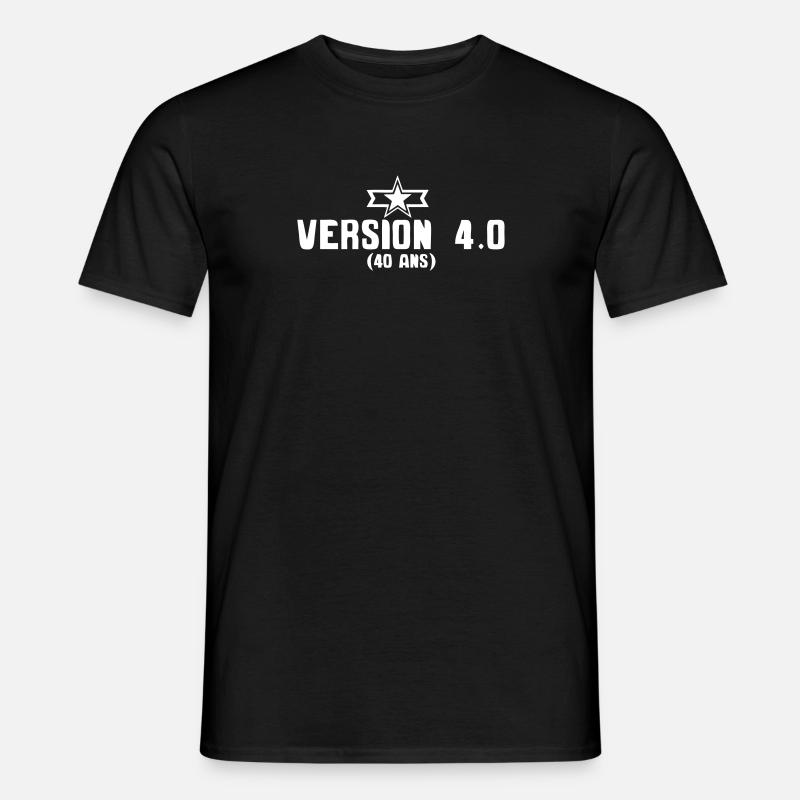 40 ans version anniversaire etoile - T-shirt homme - noir