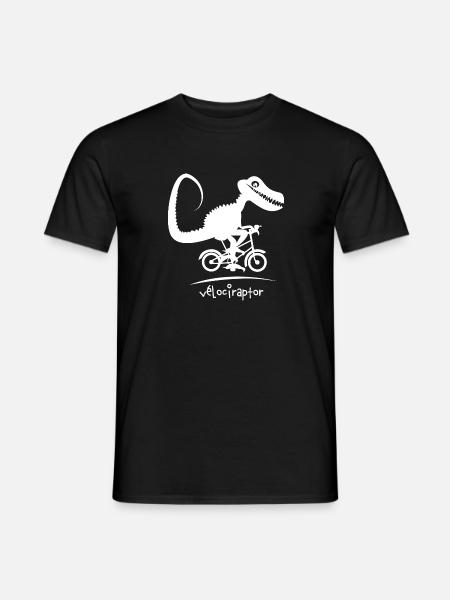 Vélociraptor cadeau drôle jeu de mots dinosaure - T-shirt homme - noir