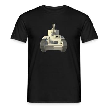 Panzer - Männer T-Shirt - Schwarz - Vorne - AI Model Male 178 light (178cm)