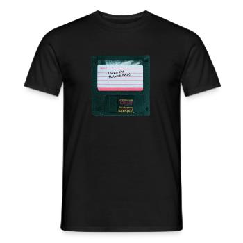 I was the future once! - Männer T-Shirt - Schwarz - Vorne - AI Model Male 178 light (178cm)