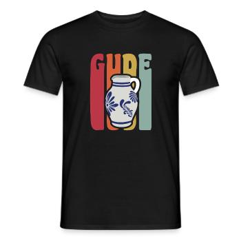 vintage retro Gude Bembel Apfelwein Spruch - Männer T-Shirt - Schwarz - Vorne - AI Model Male 178 light (178cm)