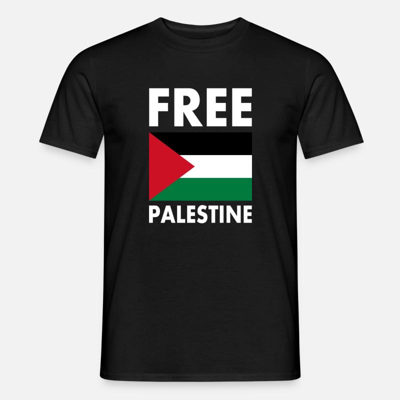 Free palestine - Männer T-Shirt - Schwarz