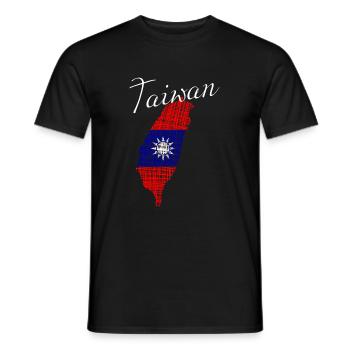 Taiwan - Männer T-Shirt - Schwarz - Vorne - AI Model Male 178 light (178cm)