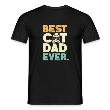 Katze Katzenpapa Katzenbesitzer Cat Dad Geschenk - Männer T-Shirt - Schwarz - Vorne - AI Model Male 178 light (178cm)