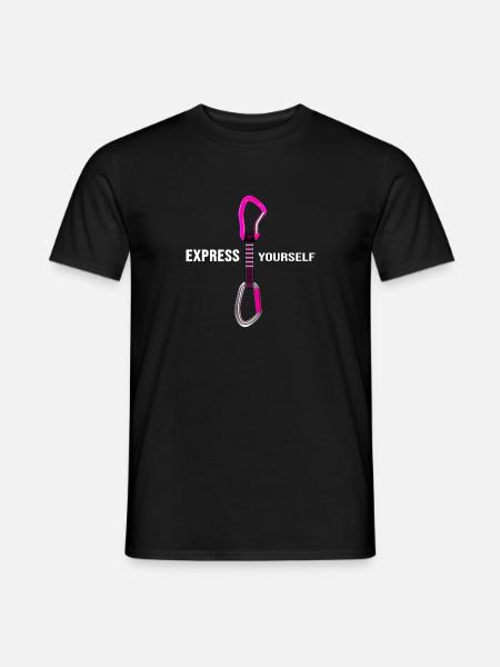 Alpinist alpin klettern Bergsteiger Bergsport - Männer T-Shirt - Schwarz