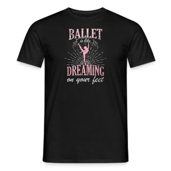 Ballett Traum - Männer T-Shirt - Schwarz - Vorne - AI Model Male 178 light (178cm)