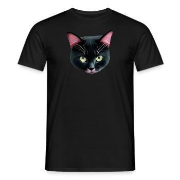 chat - T-shirt homme - noir - Devant - AI Model Male 178 light (178cm)